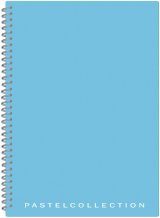 Бизнес-тетрадь Pastel Collection Blue/Mint, A4, 96 листов, пластиковая обложка, на гребне, клетка