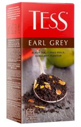 Tess Earl Grey, 1,6 г х 25 пакетов, чай пакетированный, черный, с добавками