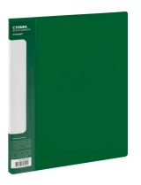 Папка на 2-х кольцах Стамм Стандарт А4, 40 мм, 700 мкм, пластик, зеленая