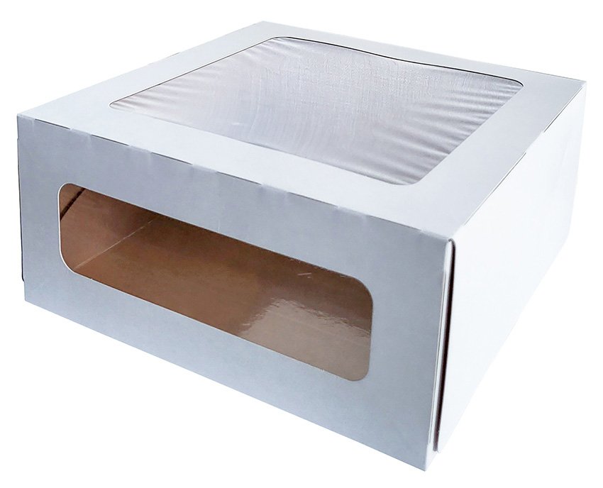 Коробка Оригамо предназначена для хранения и транспортировки торта, пирога и других кондитерских изделий. Выполнена из мелованного картона. Большие прозрачные окна с двух сторон обеспечивают обзор содержимого. Сплошная ламинация внутренней поверхности препятствует воздействию влаги, масел и жиров. Увеличенная высота коробки подойдет для объемных изделий. Поставляется в склеенном сложенном виде, легко собирается. Надежно защищает продукцию от механических повреждений, сохраняет товарный вид. Размер 220х220х100 мм. Цвет белый. В упаковке 40 штук.