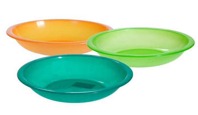 Тарелка пластиковая глубокая, диаметр 205 мм