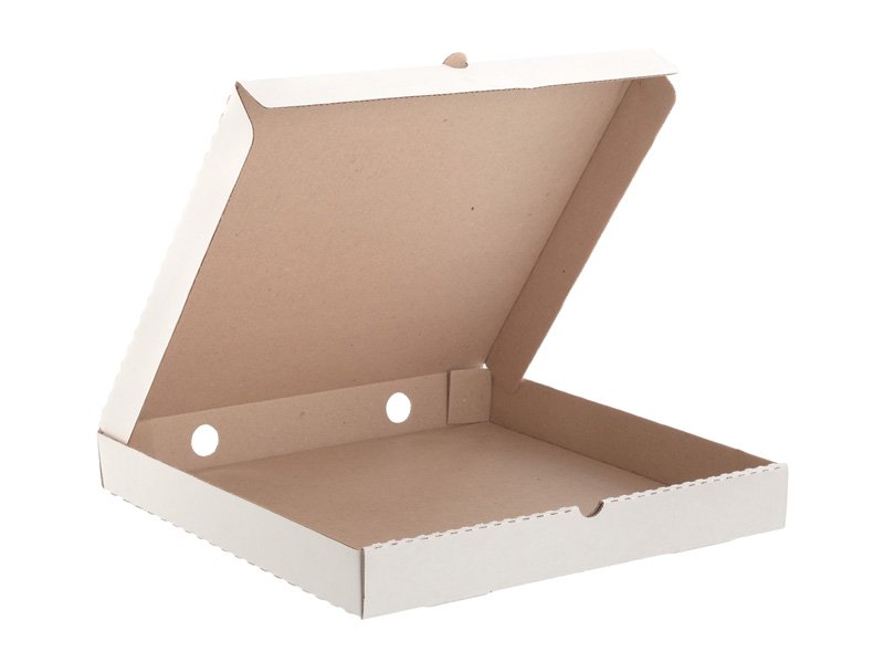 Коробка под пиццу выполнена из трехслойного микрогофрокартона. Предназначена для упаковки, хранения и транспортировки пиццы и невысоких пирогов. Надежно защищает пиццу от внешних воздействий, сохраняет ее целостность и товарный вид. Прочная, легкая, имеет высокое сопротивление к продавливанию. Экологически безопасная. Внешняя белая сторона коробки подходит для нанесения полноцветной логотипной печати.