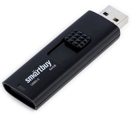 Память Smart Buy "Fashion" 64GB, USB 3.0 Flash Drive, черный
