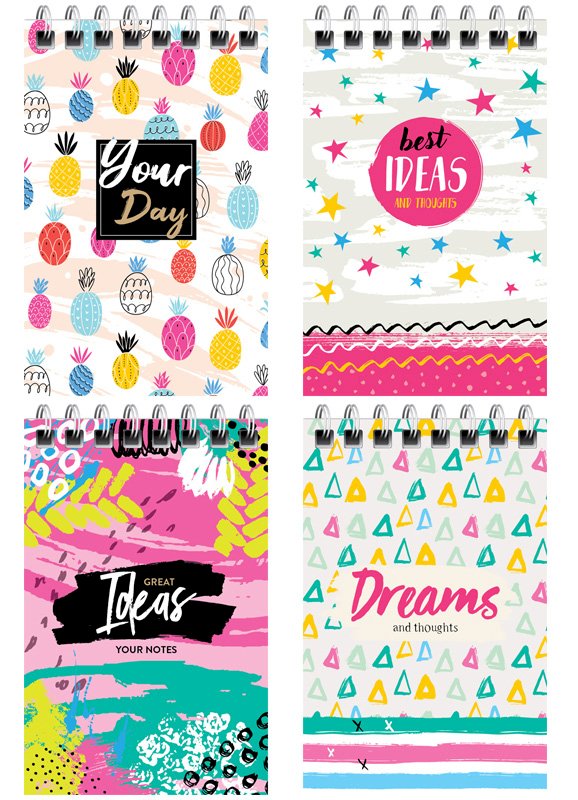 Блокнот ArtSpace Cheerful pattern, А7, 40 листов, на гребне - фото №1