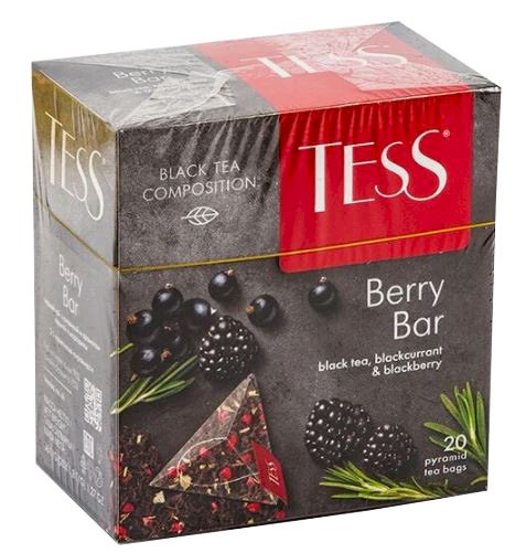 Tess Berry Bar, 1,8 г х 20 пакетов, чай пирамидка, черный, с добавками