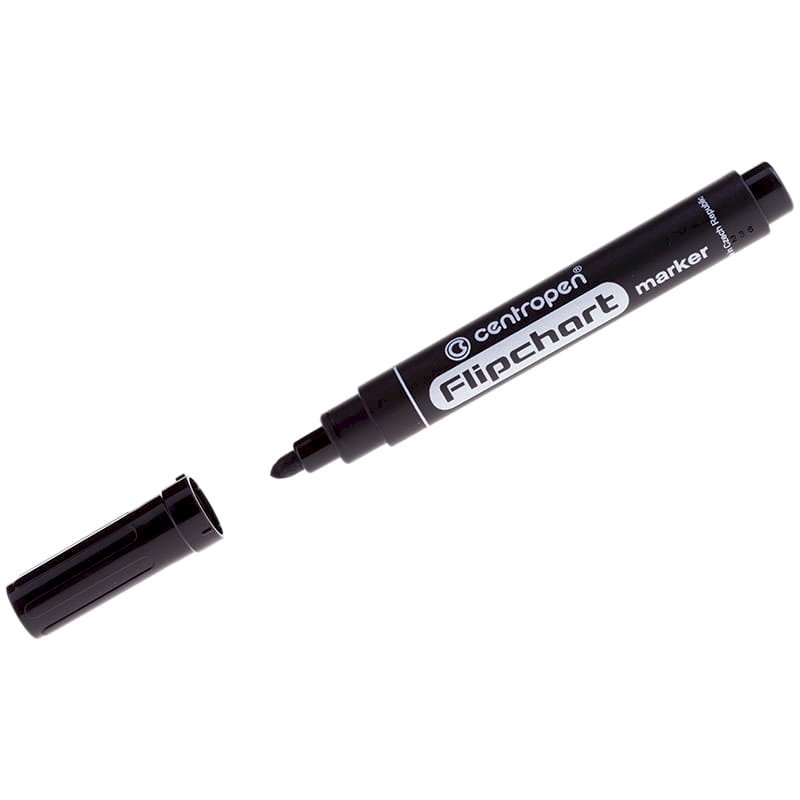 Маркер для флипчарта Centropen "8550", черный, круглый наконечник, 2,5 мм, FLIPCHART