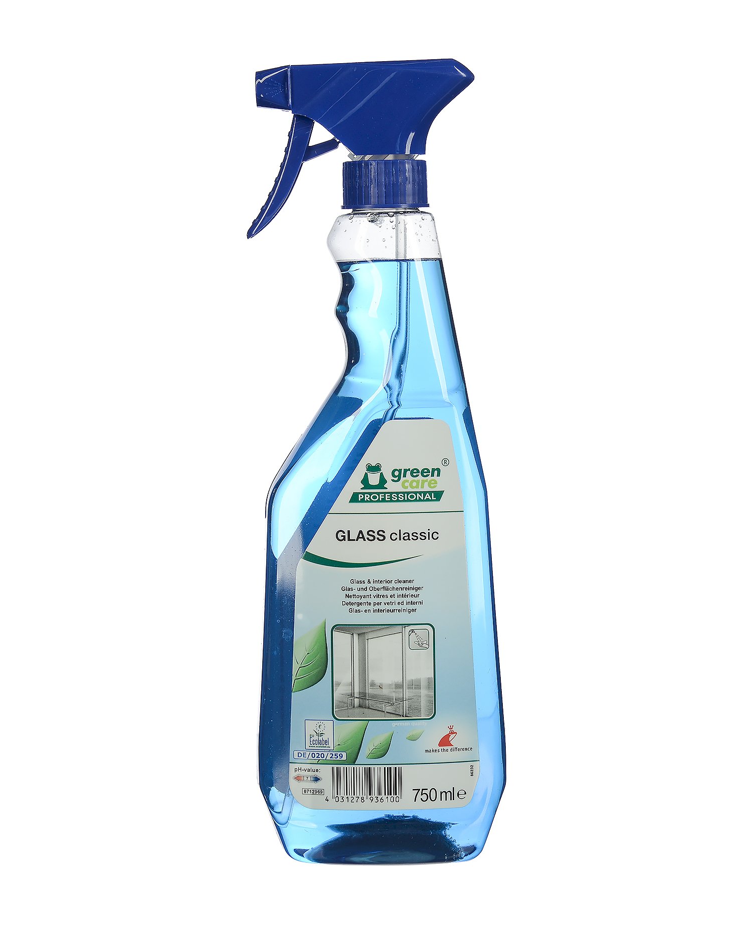 Эко средство для стеклянных поверхностей green care PROFESSIONAL Glass classic 750 мл