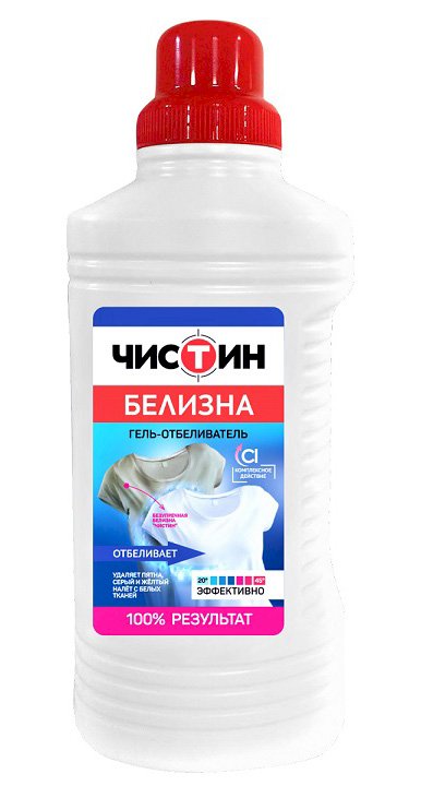 Чистин отбеливатель белизна гель хлорный, 950 г