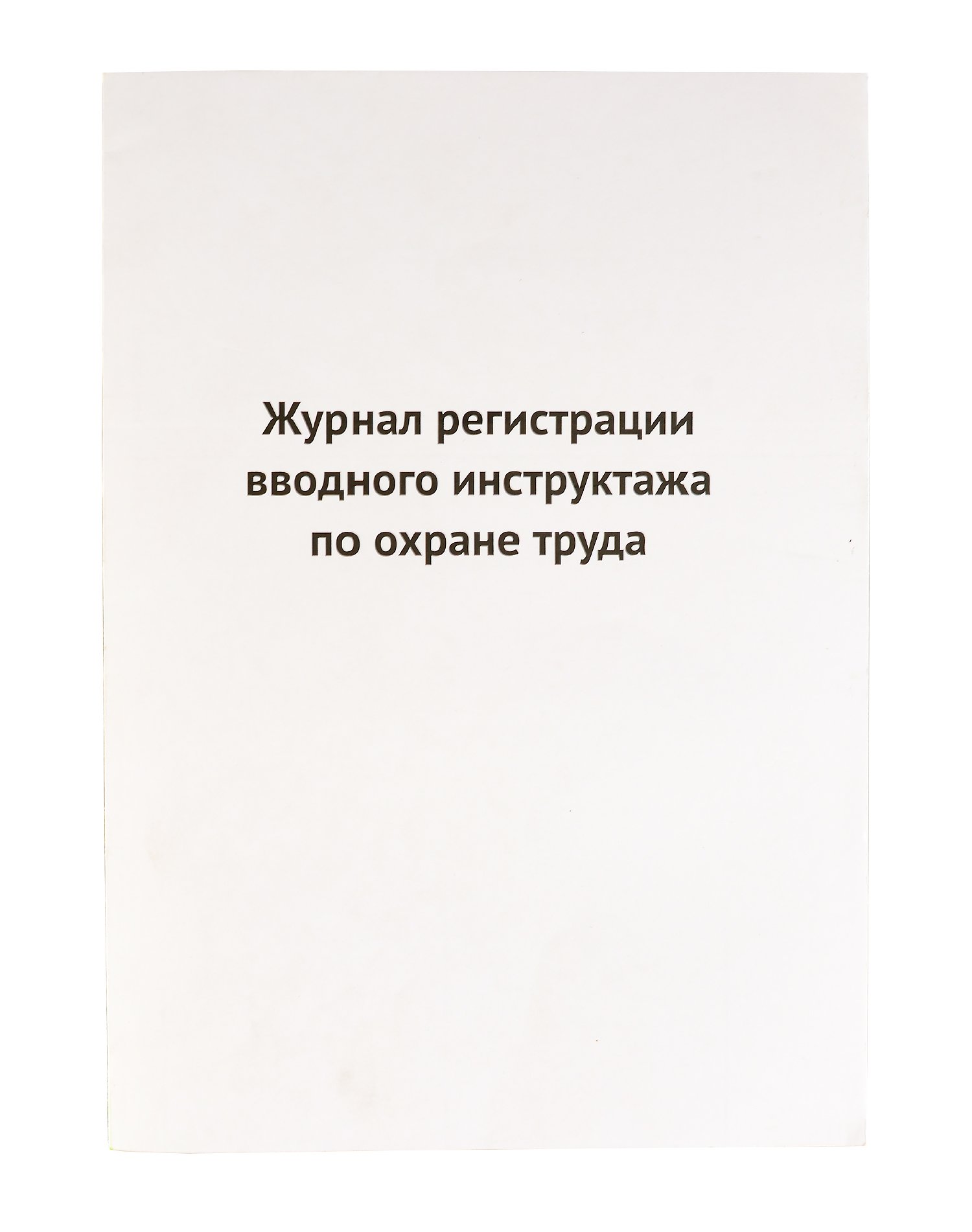 Журнал регистрации вводного инструктажа по охране труда А4, скрепка, 48 страниц, 48 г, газетка - фото №1