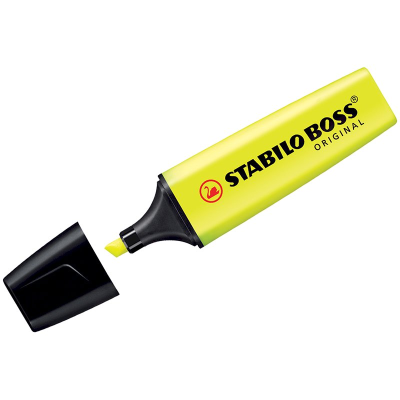 Текстовыделитель Stabilo Boss Original, желтый, 2-5 мм