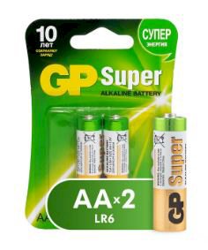 Батарейки GP LR6 Super AA, 2 штуки на блистере