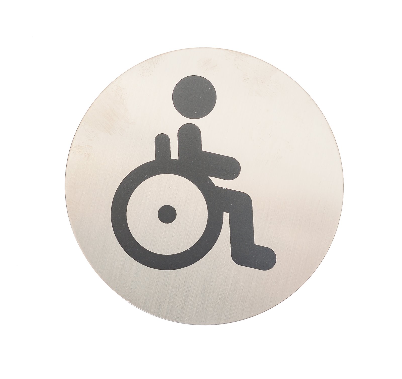 Табличка информационная инвалиды Durable диаметр 83 мм, серебристая, с европодвесом.