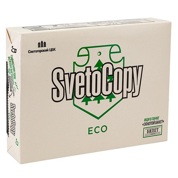Бумага SvetoCopy ECO подходит для любых принтеров и копировальных автоматов. В работе с печатной техникой бумага сохраняет свою структуру, предотвращает замятие и образование пыли, продлевает срок службы оборудования. Обладает всеми необходимыми характеристиками для печати высокого качества. Высокий показатель непрозрачности обеспечивает хорошую читаемость текста при двусторонней печати. Изготовлена из полубеленой целлюлозы без использования отбеливающих химикатов на основе хлора и оптических отбеливателей. Это обеспечивает продукту отличные печатно-технические свойства и высокую механическую прочность. Натуральный цвет каждого листа достигается за счет применения меньшего количества отбеливающих веществ. Для выполнения функции носителя информации достаточно 60% уровня белизны. Устойчива к старению. Плотность бумаги 80 г/кв.м. В пачке 500 листов. Цвет бежевый. В коробке 5 пачек.