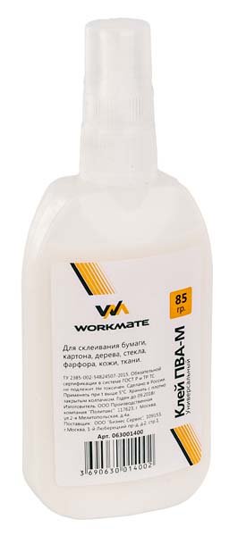 Клей ПВА-М Workmate, с дозатором, 85 г