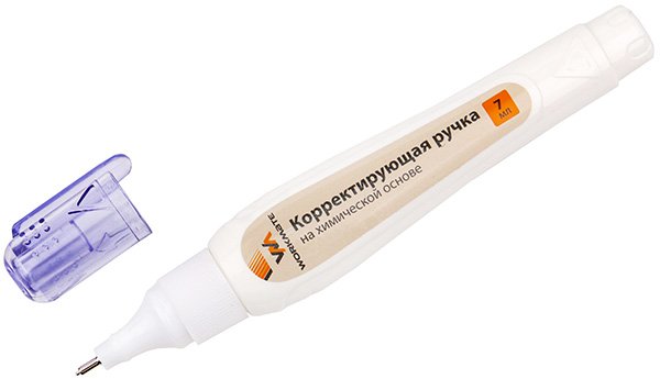 Ручка корректирующая Workmate, металлический наконечник, 7 мл