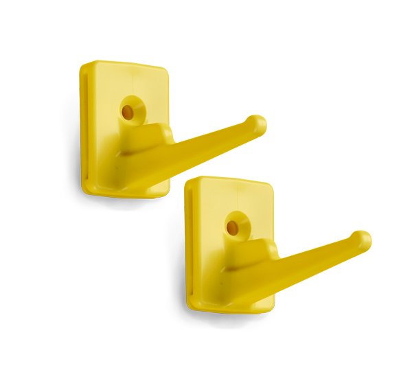 Крючок настенного крепления HACCPER Control Point, желтый, 2 штуки