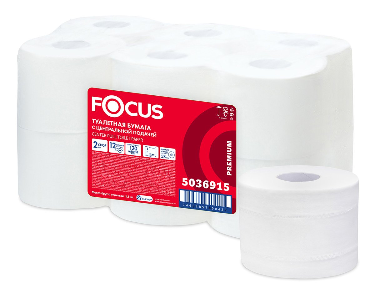 Туалетная бумага в больших рулонах Focus Point (Фокус Поинт) – это прекрасное решение для использования в местах с большой проходимостью. Мягкая и белая бумага, произведенная из чистой 100% целлюлозы. Используется совместно с диспенсером для экономии расхода.