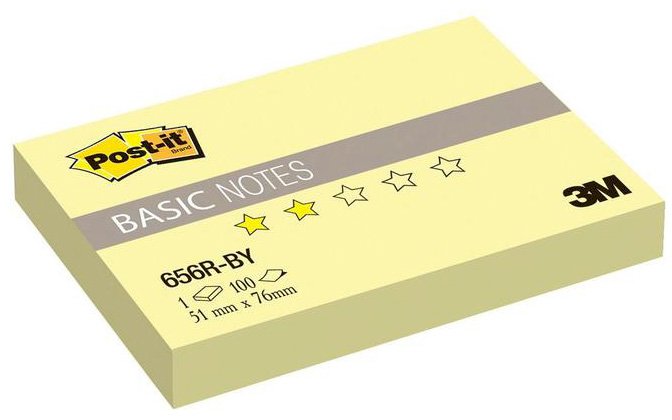 Блок самоклеящийся Post-it Basic 76х51 мм, канареечно-желтый, 100 листов