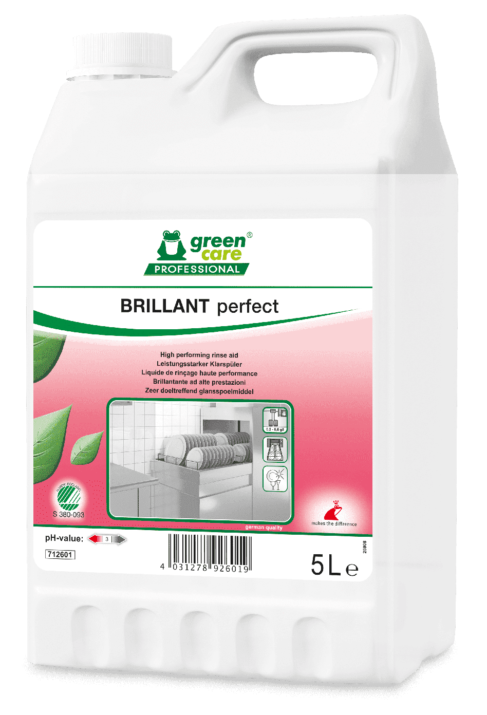 Эко ополаскиватель для ПММ green care PROFESSIONAL (Tana) Brilliant perfect, 5 литров