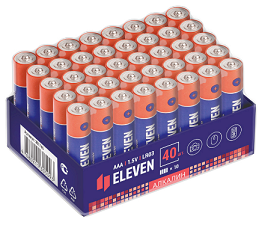 Батарейка Eleven AAA (LR03) алкалиновая, 40 штук
