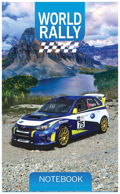 Блокнот World rally, А6, 40 листов, клетка, гребень
