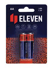 Батарейка Eleven AA (LR6) алкалиновая обеспечивает надежное и долговременное питание для широкого спектра электронных устройств. Изготовлена по алкалиновой (щелочной) технологии, гарантирует стабильное напряжение и увеличенный срок службы по сравнению с солевыми аналогами.

Батарейки типоразмера AA (LR6) универсальны и подходят для питания пультов дистанционного управления, фонариков, радиоприемников, детских игрушек, настенных часов, компьютерных мышей, клавиатур и других бытовых приборов средней мощности. Алкалиновая технология обеспечивает стабильную работу устройств даже при низких температурах.

Герметичная конструкция предотвращает протекание электролита и защищает электронику от повреждений. Длительный срок хранения позволяет создавать запас батареек для экстренных случаев. Компактный размер и стандартная форма обеспечивают совместимость с большинством устройств, использующих элементы питания AA.