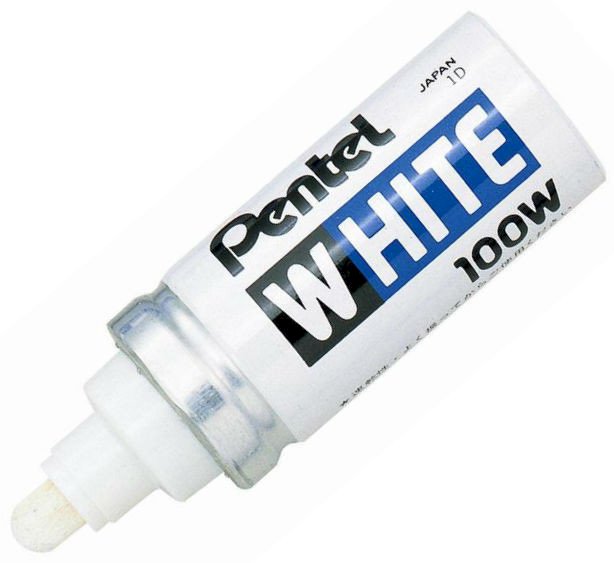Маркер для промышленной графики Pentel X100W, белый, 6,5 мм, круглый наконечник