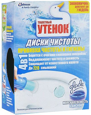 Туалетный Утенок Диски Чистоты, 38 г, 5 дисков