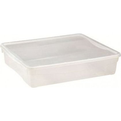 Контейнер Кристалл 9 литров с крышкой 400х335х85 мм, пластик, прозрачный