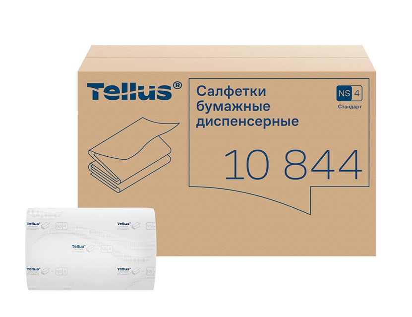 Салфетки диспенсерные Tellus Экспресснап изготовлены из 100% переработанного сырья. Плотные, двухслойные, обладают отличными впитывающими свойствами. Мягкие, имеют обновленное тиснение листочком Tellus. Использование совместно с диспенсером закрытого типа системы N4 сокращает расход салфеток на 25 %. Полистовая подача обеспечивает качественную гигиену. Простая система дозаправки позволяет экономить время персонала. Подходят для ресторанов и кафе любого типа. Отвечают высочайшим стандартам качества, позволяют достигать целей устойчивого и эффективного  развития бизнеса. Размер 16х23 см. В пачке 200 листов. Имеют клапан для открывания. Поставляются в картонном коробе по 20 пачек. Размер короба 16,9х41х60 см. Производство Россия.