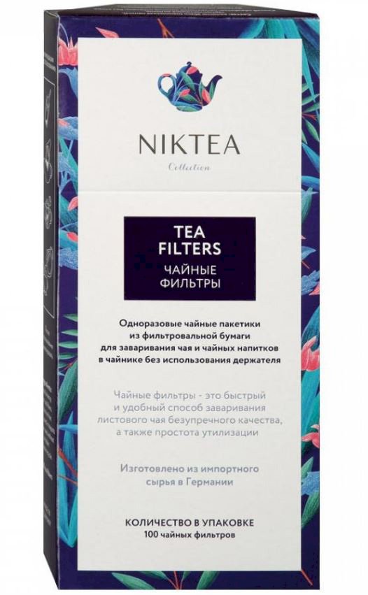 Niktea Одноразовые фильтры Niktea предназначены для заваривания листового чая. Обеспечивают быстрое и качественное приготовление напитка, удерживают мелкие частицы листьев чая. В картонной упаковке 100 штук.