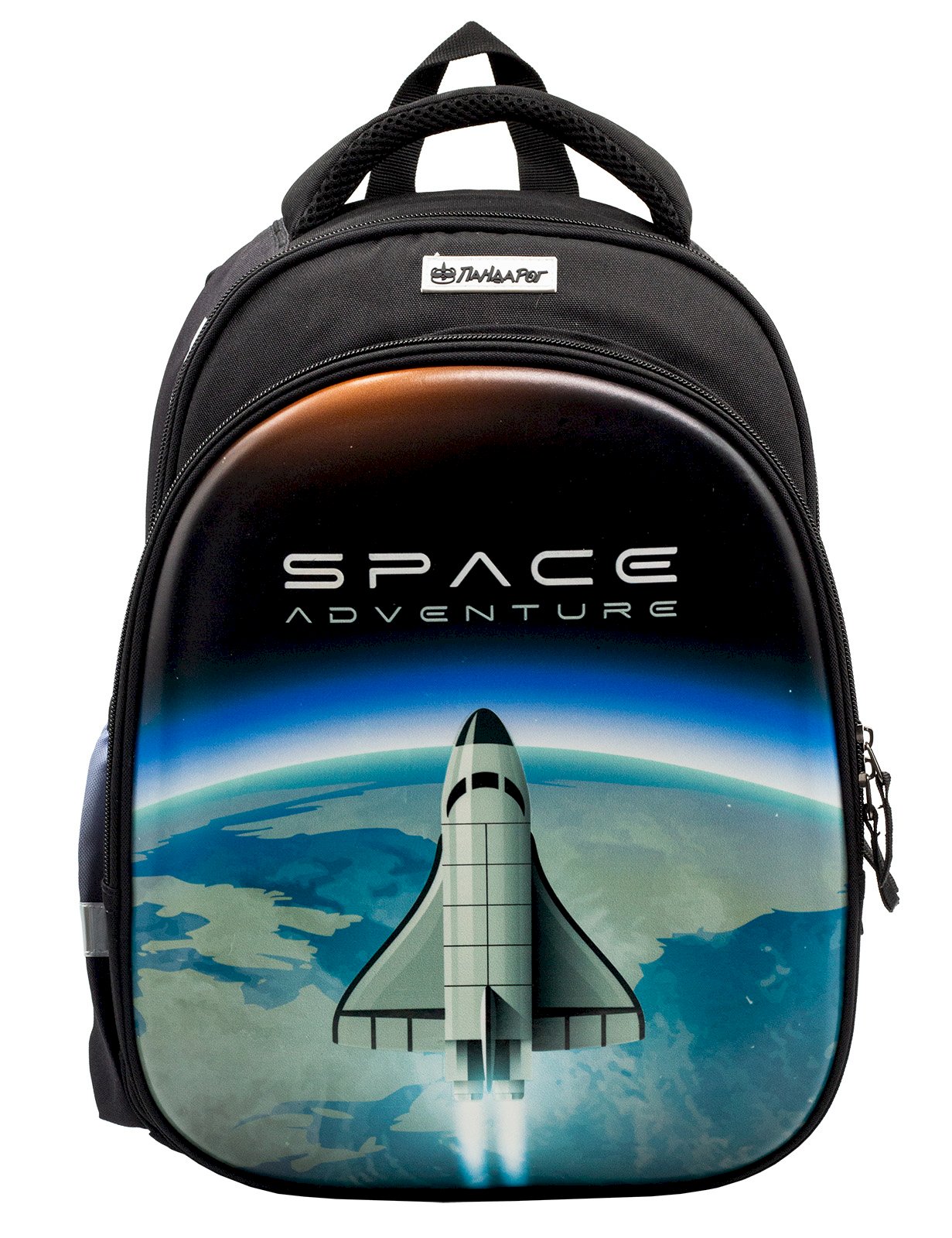 Ранец школьный ПандаРог Space Adventure 360х270х170 мм, 2 отделения, 2 кармана, анатомическая спинка
