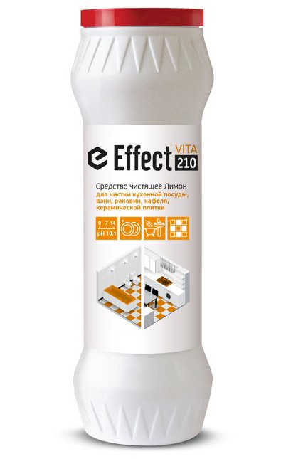 EFFECT Вита 210 чистящий порошок, Лимонный всплеск, 400 г
