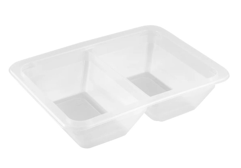 Контейнер под запайку ПР-ЛУ, 190х144х45 мм, 1/2М полипропилен, прозрачный, 380 штук