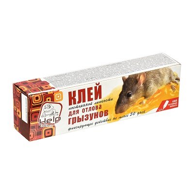 Клей Help постоянной липкости, для уничтожения крыс и мышей, тюбик 135 г *60