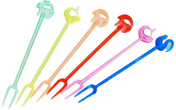 Вилочка пластиковая Зоопарк, 8,5 см, 400 штук