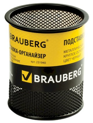 Подставка-органайзер Brauberg Germanium имеет стильный офисный вид, органично смотрится в любом рабочем пространстве. Предназначена для хранения пишущих принадлежностей и различных канцелярских товаров. Изготовлена из высококачественной стали черного цвета, имеет круглое основание и сетчатую поверхность, обеспечивает обзор наполнения. Диаметр 89 мм. Высота 100 мм.