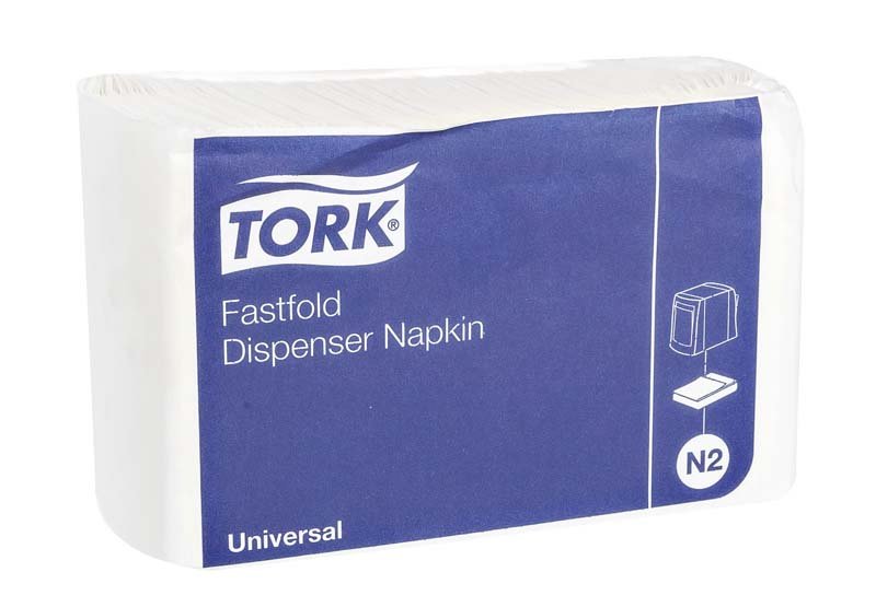 Салфетки Tork Universal, 25х30 см, 1-слойные, N2, белые, 300 листов