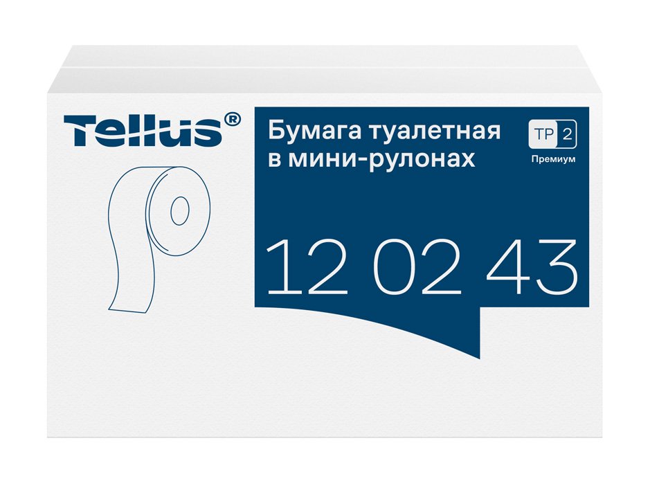 Туалетная бумага Tellus Премиум — высококачественная двухслойная туалетная бумага из 100% целлюлозы для комфортного ежедневного использования. Предназначена для применения в офисах, гостиницах, медицинских и образовательных учреждениях.

Мягкая, прочная туалетная бумага обеспечивает максимальный комфорт при использовании, двухслойная структура гарантирует высокую впитывающую способность и надежность. Деликатное синее тиснение придает продукту эстетичный внешний вид и улучшает потребительские свойства. Мягкая бумага высокой степени белизны подчеркивает чистоту и гигиеничность продукции.

Удобная перфорация позволяет легко отделять листы нужного размера без разрывов. Размер листа 140х92 мм обеспечивает оптимальный расход материала. Длина намотки 170 метров (1214 листов) гарантирует экономичное использование, длительный срок службы одного рулона, меньшее количество перезаправок диспенсера.

Рулоны намотаны на прочную картонную втулку диаметром 59 мм, что обеспечивает удобство размещения в стандартных держателях. Компактный диаметр рулона 190 мм позволяет разместить продукт в любом диспенсере.

Область применения: офисные помещения, гостиничный бизнес, медицинские учреждения, образовательные организации, предприятия общественного питания, коммерческая недвижимость, клининговые компании, производство

Преимущества:
- Изготовлена из 100% целлюлозы
- Двухслойная структура для повышенной прочности
- Мягкая и деликатная текстура
- Высокая впитывающая способность
- Эстетичное синее тиснение
- Удобная перфорация
- Экономичный расход

В упаковке 12 рулонов. Произведено в России с соблюдением всех санитарно-гигиенических требований. Продукция сертифицирована и безопасна для здоровья.