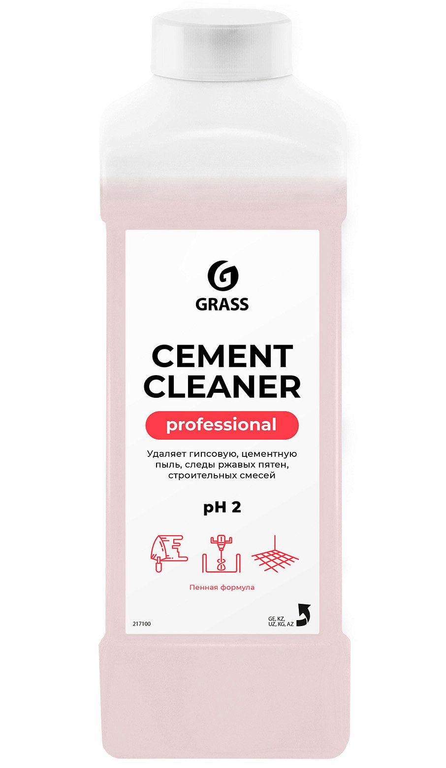 Грасс Cement Cleaner Кислотное моющее средство, 1 литр