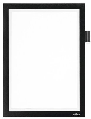 Магнитная информационная рамка Durable Duraframe Note, А4, для ведения графиков, черный - фото №1