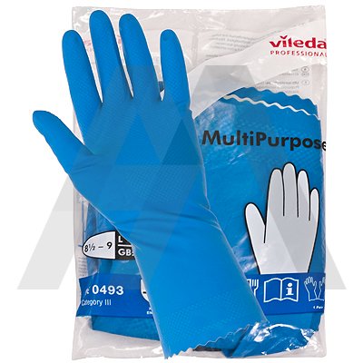 Перчатки резиновые Vileda Многоцел. голуб XL