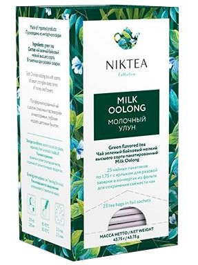 Чай зеленый Niktea ЧН008 Молочный Улун, 25х1,75г