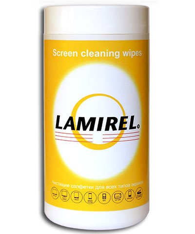Чистящие салфетки Lamirel для экранов всех типов в тубе 100 штук