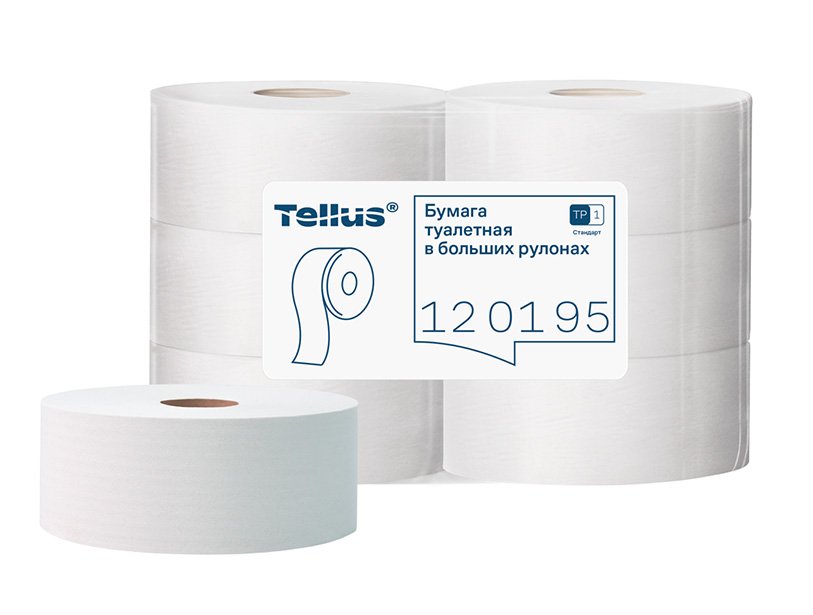 Туалетная бумага в больших рулонах Tellus Стандарт.
Экономичные в использовании большие рулоны туалетной бумаги Торк из макулатуры, переработанного экологически чистого сырья, без перфорации и тиснения, однослойные. Подходят для использования в местах с высокой и максимально высокой проходимостью такие как гипермаркеты и супермаркеты, кинотеатры и театры, рестораны и кафе, городские поликлиники и больницы, медицинские центры и стоматологические клиники, гостиничный сектор и места общего пользования, в клининговых компаниях и на производствах. В рулоне 525 метров. Один большой рулон заменяет 30 стандартных рулонов. Средний расход на одного посетителя - 1,15 метра. Диаметр втулки 60 мм. Совместимы с диспенсерами для туалетной бумаги системы TР1. Оптимальное соотношение цены и качества. В упаковке 6 рулонов.