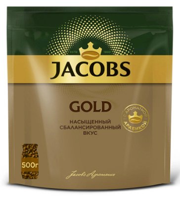 Кофе растворимый Jacobs Gold имеет насышенный сбалансированный вкус. Степень обжарки средняя. Легко заваривается, удобен в поездках. Поставляется в пакетах с застежкой по 500 грамм. В упаковке 6 пакетов.