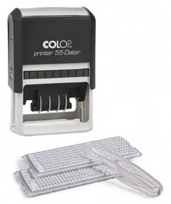 Датер самонаборный Colop пластиковый, 6 строк, 2,2 мм/3,1 мм PRINTER 55-DATER-SET