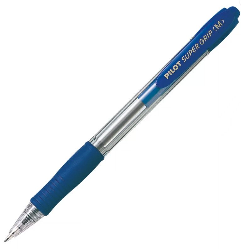 Ручка шариковая автоматическая Pilot, синяя, манжетка, 0,25 мм, масляная, Super Grip