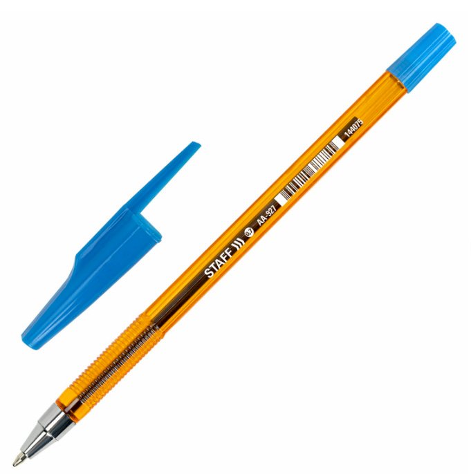 Ручка шариковая STAFF AA-927 ORANGE предназначена для ежедневного письма в офисе, учебных заведениях и дома. Выполнена в ярком оранжевом корпусе из качественного пластика. Шестигранная форма корпуса и рельефная зона захвата обеспечивает удобство применения и предотвращает скольжение пальцев во время письма, снижает усталость руки при длительном использовании.

Шариковый узел диаметром 0,7 мм гарантирует плавное и равномерное письмо. Толщина линии письма 0,35 мм позволяет создавать четкие и аккуратные записи. Синие чернила обеспечивают насыщенный цвет и хорошую читаемость текста. Качественная шариковая система исключает пропуски и кляксы, обеспечивает стабильный чернильный поток.

Эргономичный дизайн ручки способствует комфортному письму без напряжения кисти. Прочный пластиковый корпус устойчив к механическим повреждениям и обеспечивает долгий срок службы. Яркий оранжевый цвет корпуса делает ручку заметной и легко узнаваемой среди других канцелярских принадлежностей.

Ручка STAFF AA-927 ORANGE подходит для ведения документооборота, составления отчетов, выполнения учебных заданий и повседневных записей.

Произведена в Китае. Соответствует стандартам качества и безопасности.