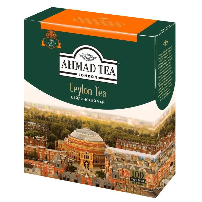 Чай черный Ahmad Ceylon 100 пак/упак *8